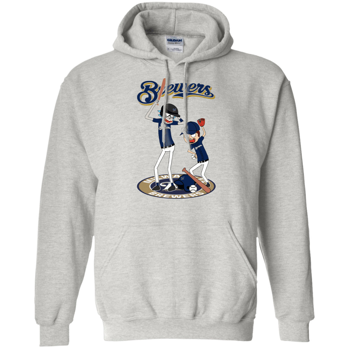 Buy Milwaukee Brewers Baseball Rick And Morty Hoodie