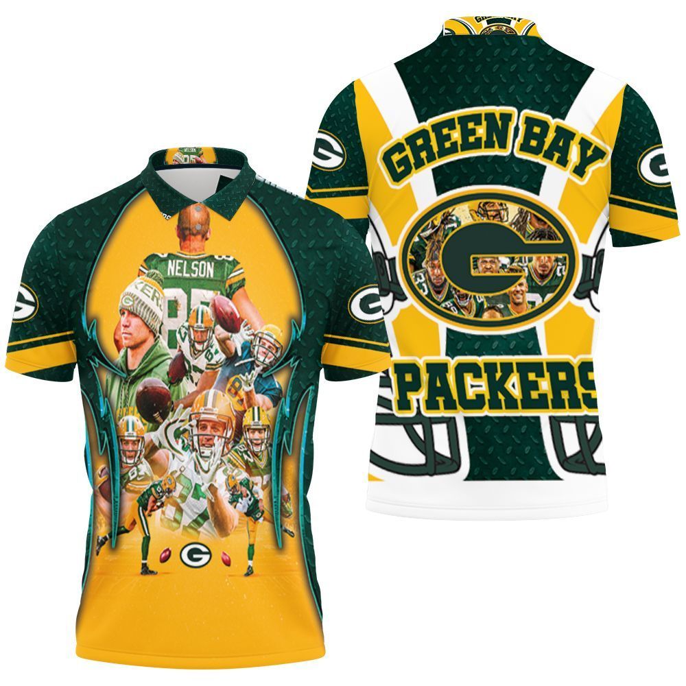 Green Bay Packers 2021 North Division 3D Polo Shirt All Over Print Jersey 8