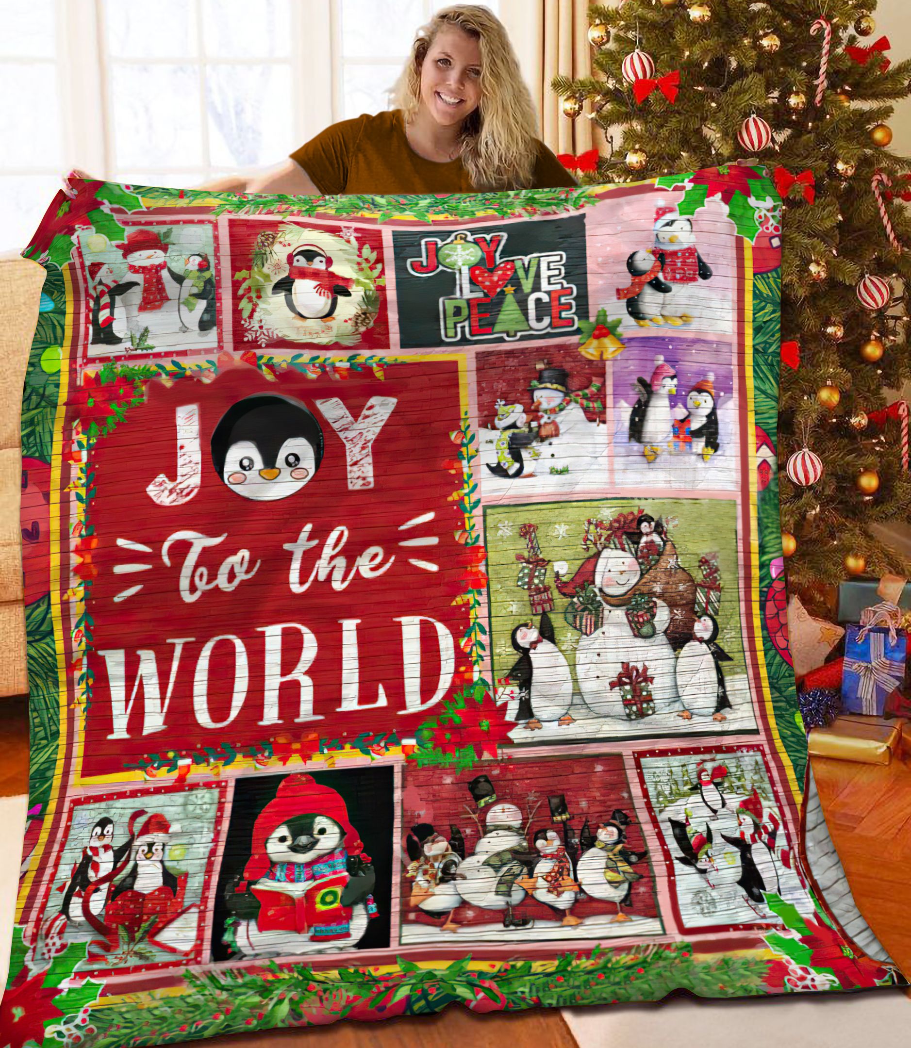 Penguin Christmas DPC161104 Quilt Blanket