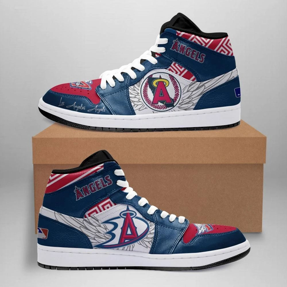 Los Angeles Angels Design Air Jordan 1 High Printing Shoes Sneaker