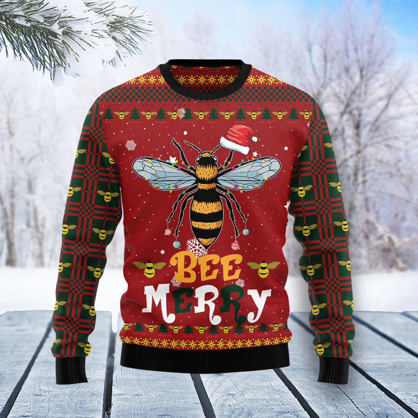 Bee Merry Ugly Christmas Sweater | Unisex | Adult | Us1302