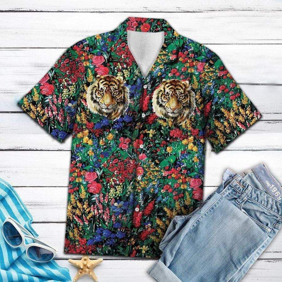 Tiger Flowers Hawaii Shirts Ha57969