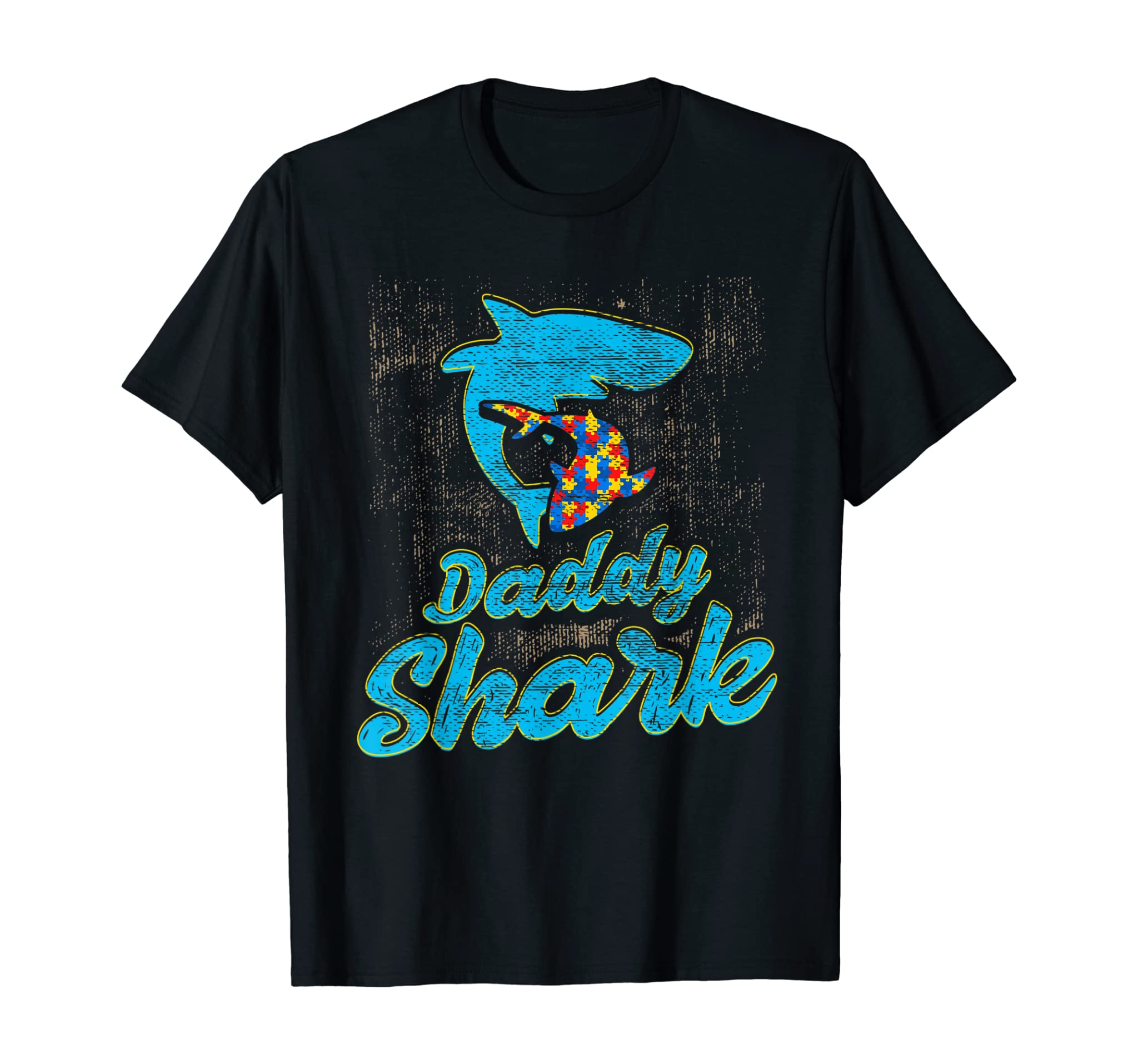 Daddy Shark Autism Awareness T-shirt For Dad Father