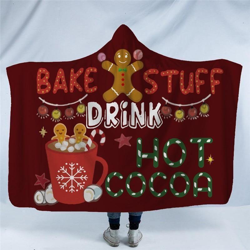 X-Mas Bake Gingerbread Hooded Blanket Christmas Decoration Ideas