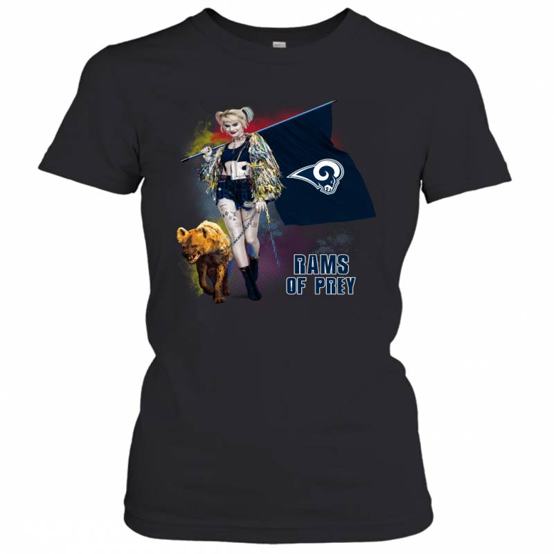 Harley Quinn flag Los Angeles Rams Of Prey Women’s T-Shirt