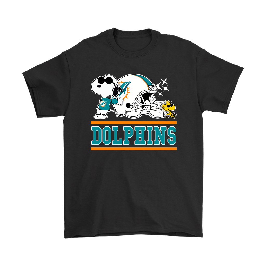 Order The Miami Dolphins Joe Cool And Woodstock Snoopy Mashup Shirts