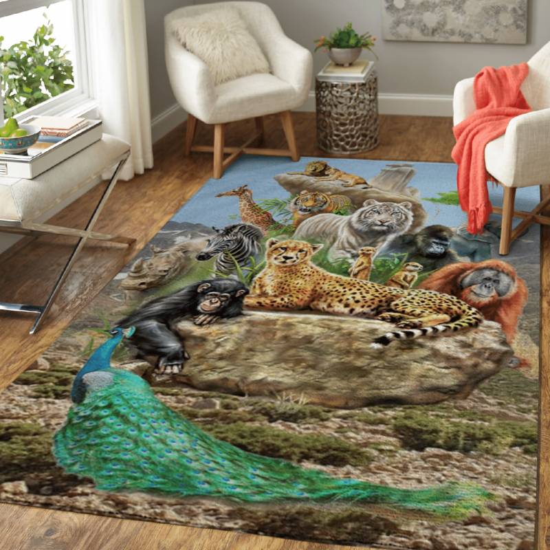 All Zoo Wild Animals – Wild Animals Area Rug Carpet