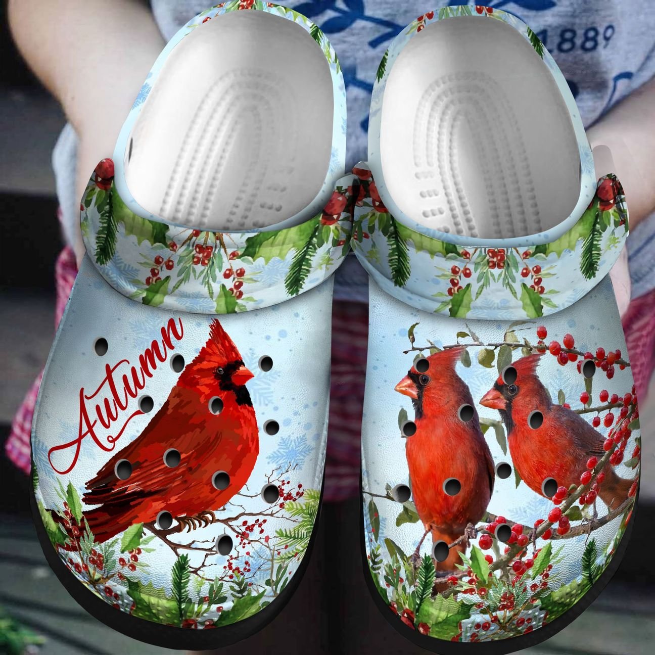 Cardinal Personalized Clog, Custom Name, Text, Color, Number Fashion Style For Women, Men, Kid, Print 3D Beautiful Cardinals