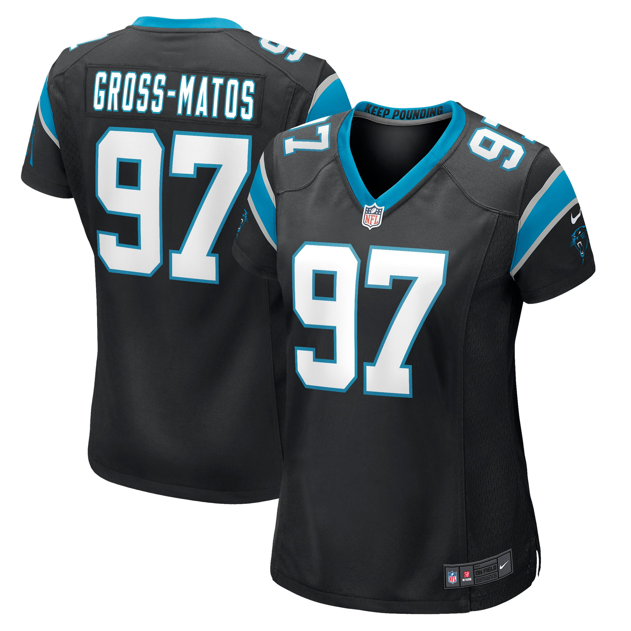 Yetur Gross-matos Carolina Panthers Womens Game Jersey – Black NFL