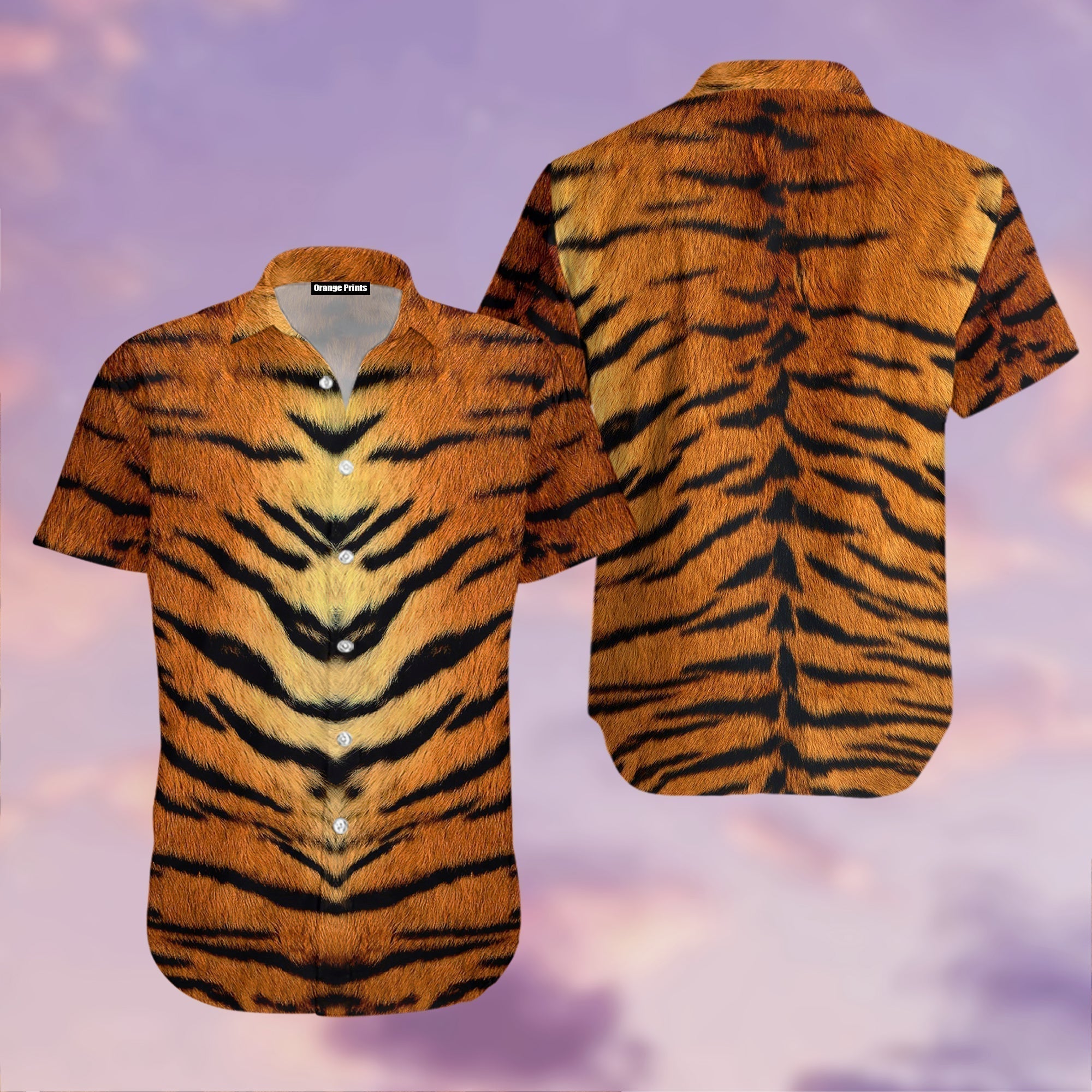 Tiger Costume Animal Cosplay Halloween Hawaiian Shirt | For Men & Women | Wt5140