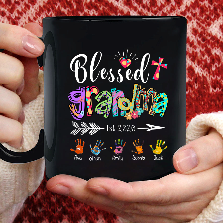 Blessed Grandma Est Colorful Mug