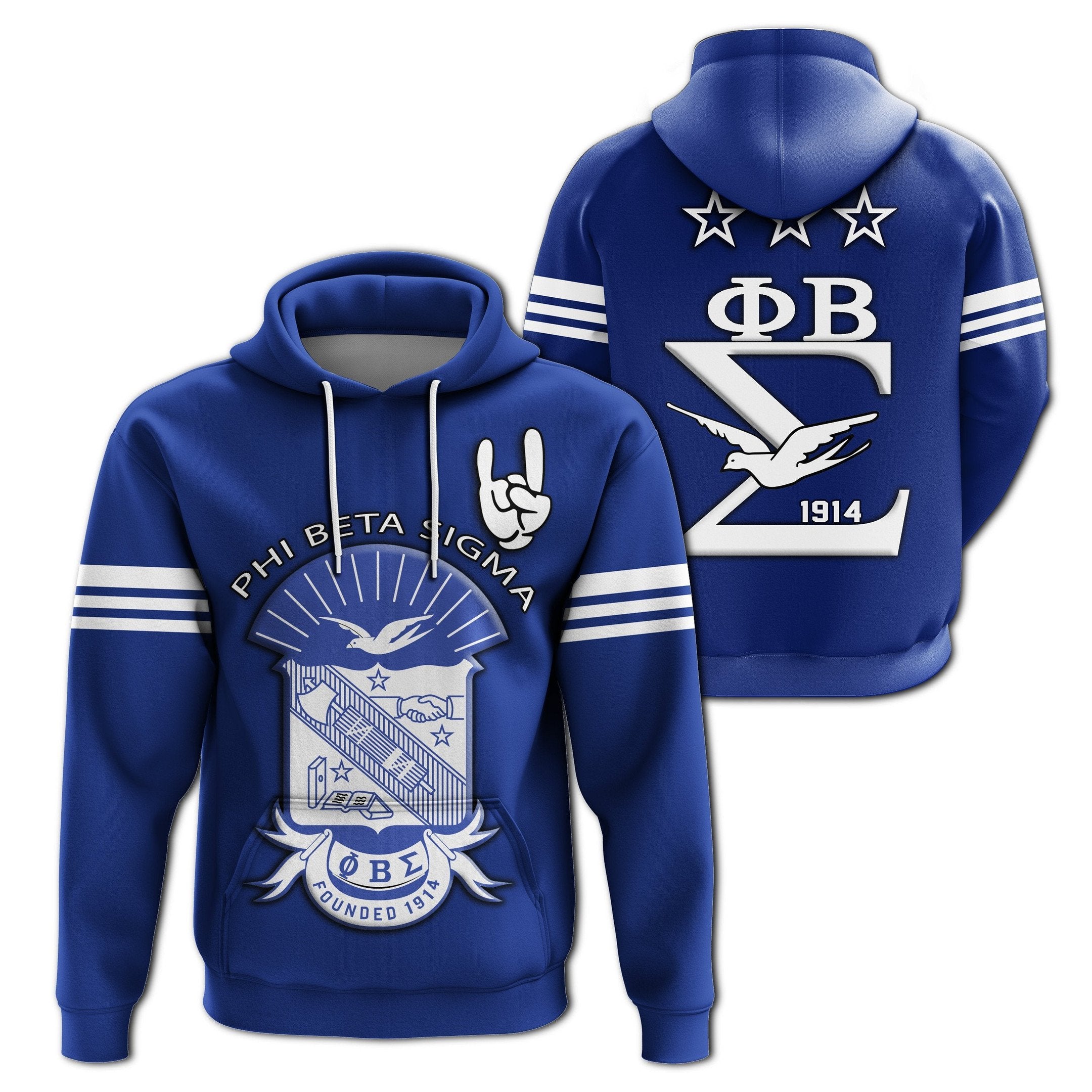 Fraternity Hoodie – Phi Beta Sigma Pbs Style Pullover Hoodie