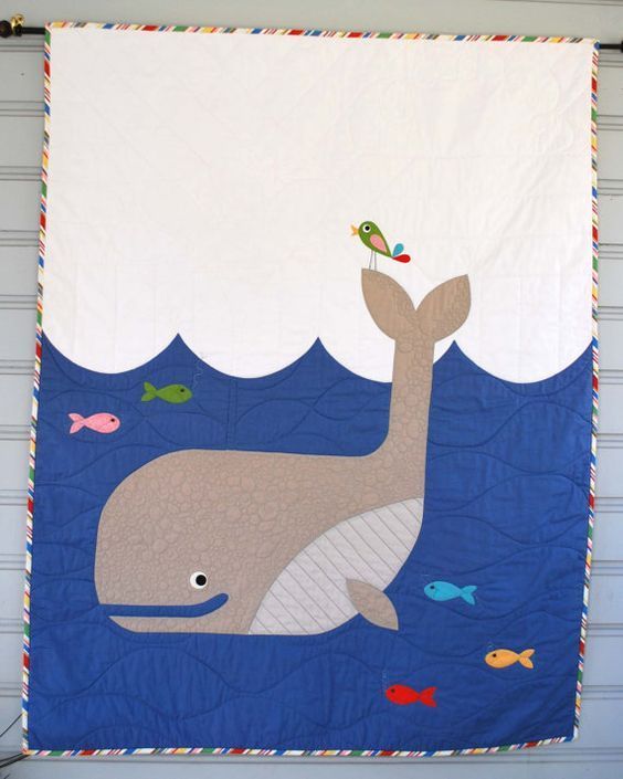 Whale And Bird Cla11111082Q Quilt Blanket