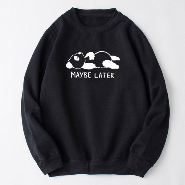 Panda Animal Printed Cotton Long Sleeve Pullover hoodies