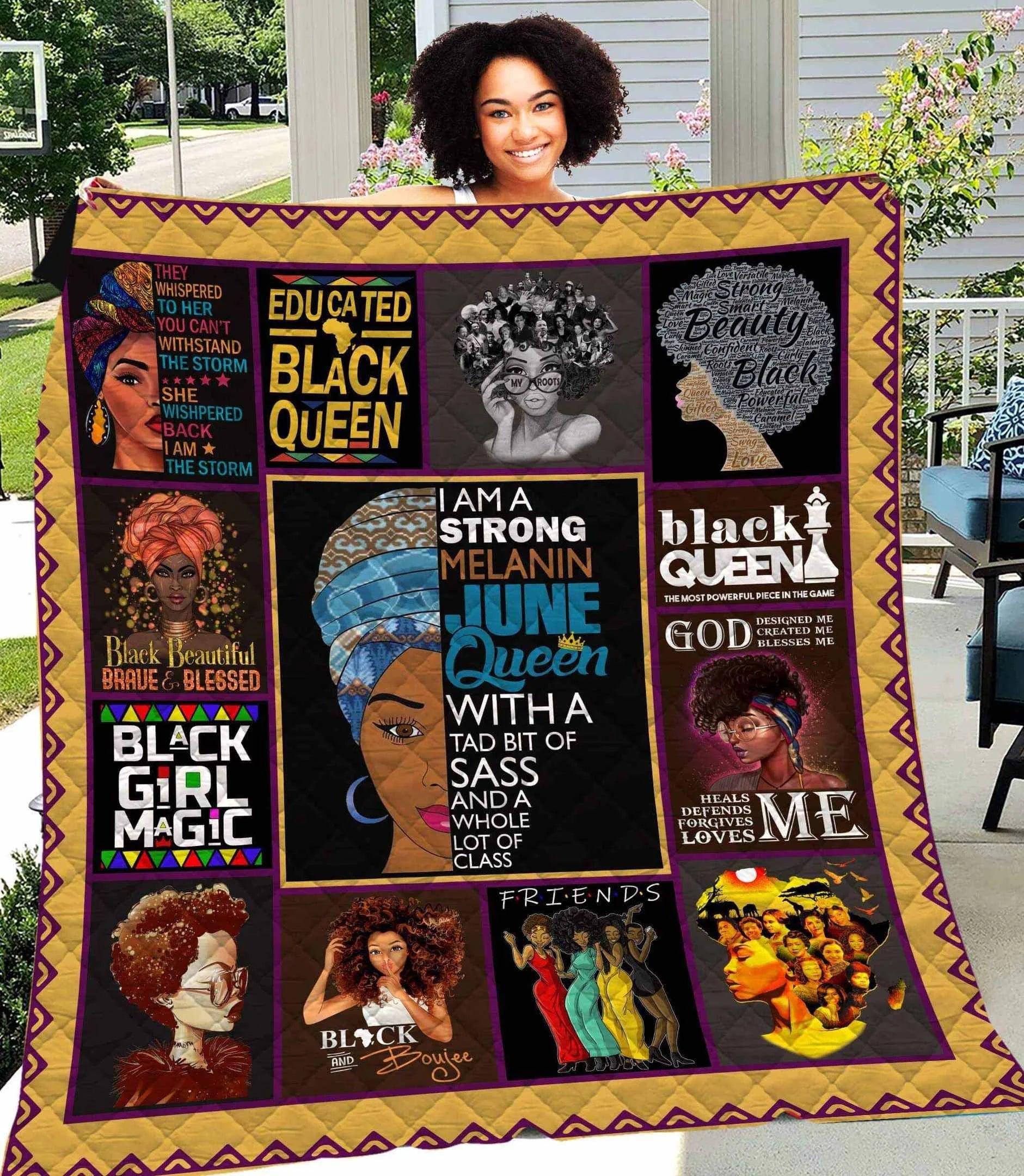 I’M A Strong Melanin June Queen Gs-Cl-Dt1810 Quilt Blanket