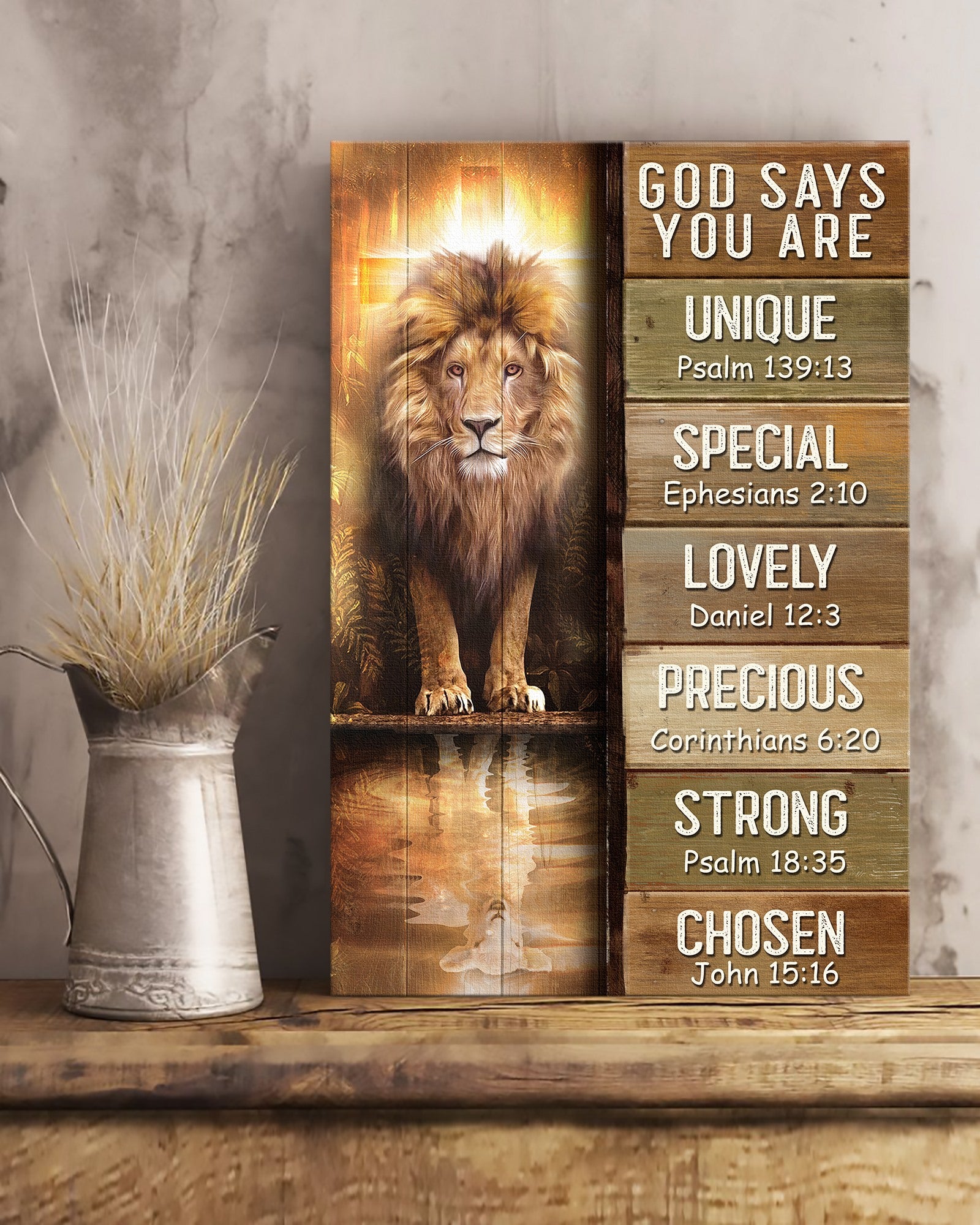 Amazing Lion Canvas – God Says You Are Canvas – Jesus Canvas, Poster – Wall Décor Decor, Christmas Wall Art, Home Decor