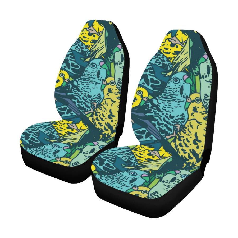 Budgie Bird Budgerigar Car Seat Covers (Set of 2 ) Universal Fit Most Cars Trucks and SUVs