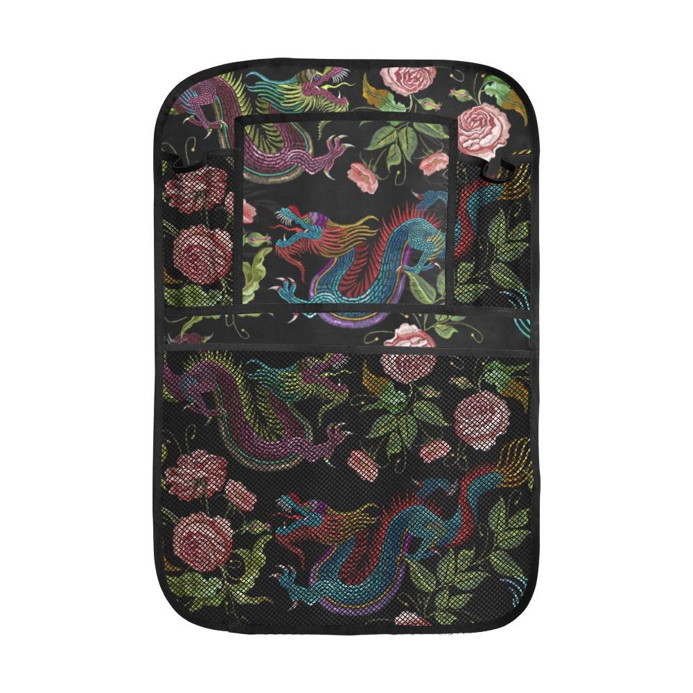 Dragons Flower Pattern Car Seat Back Organizer