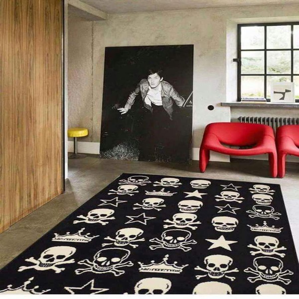 Star Skull Rectangle Rug 5