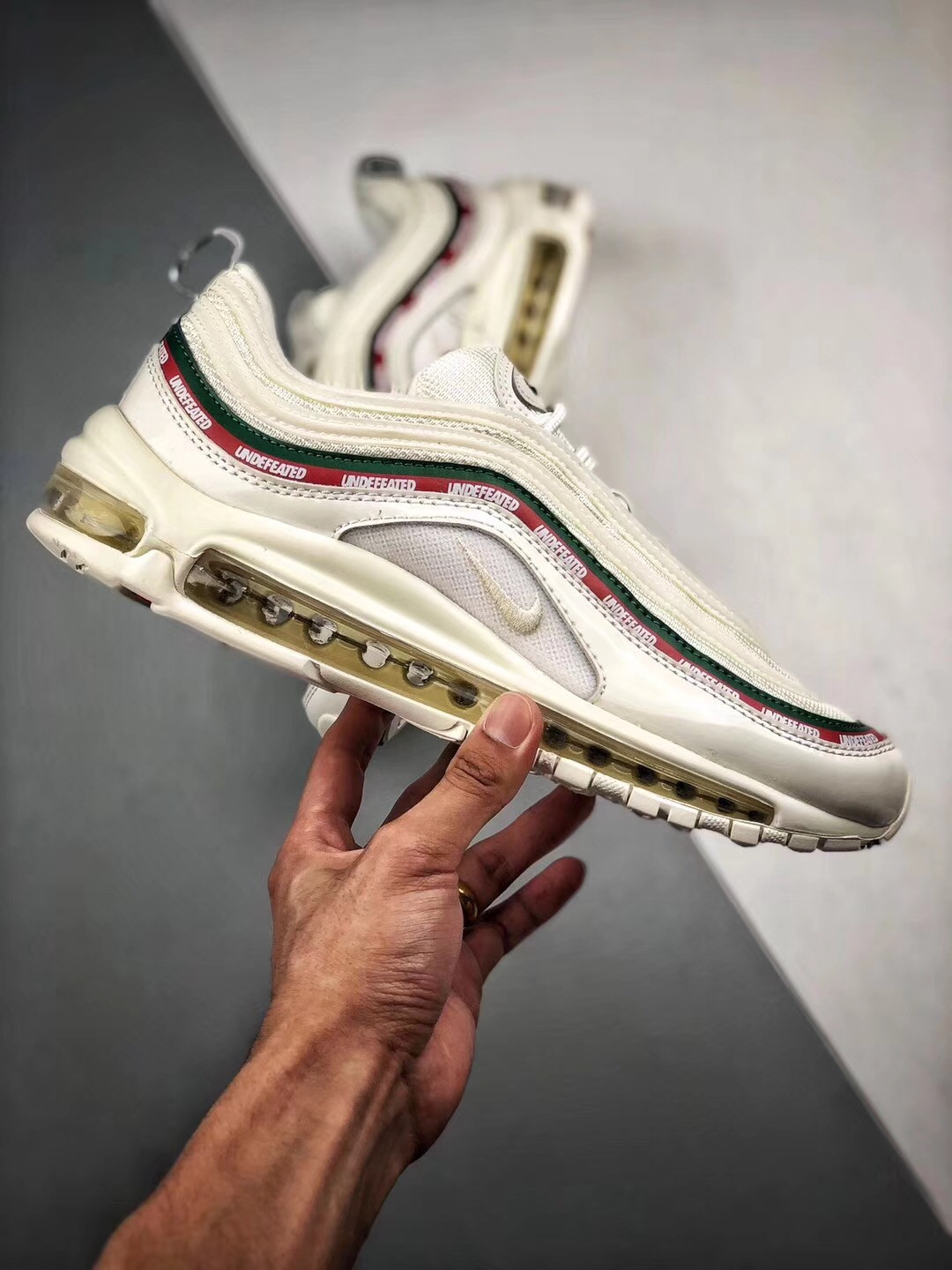 Undefeated x Nike Air Max 97 OG SailWhite-Gorge Green-Speed Red 5338783 4698