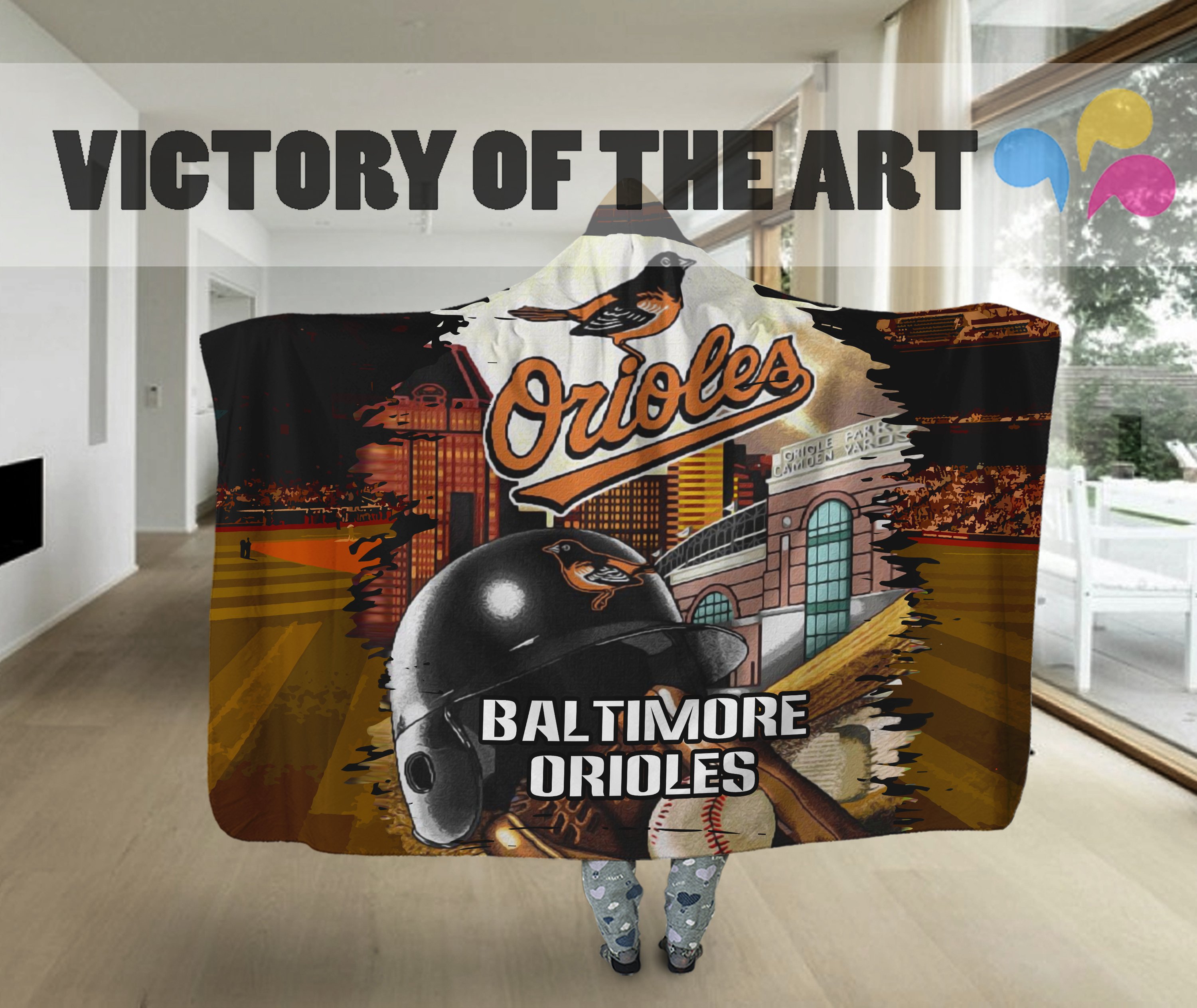 Special Edition Baltimore Orioles Home Field Advantage Hooded Blanket