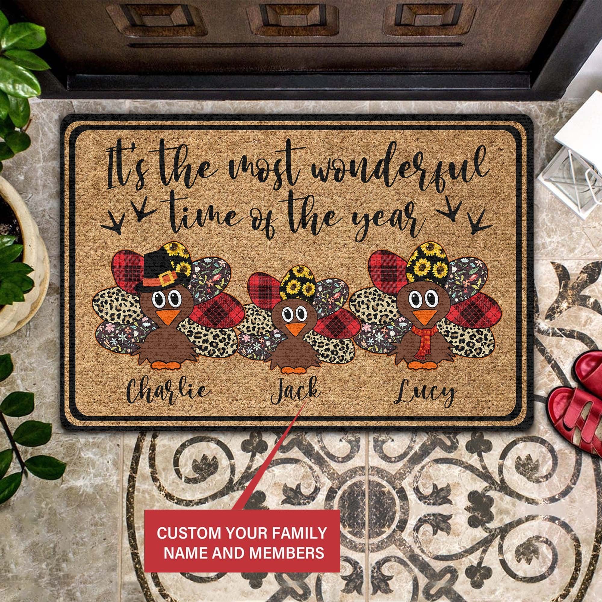 Its The Most Wonderful Personalized Coir Pattern All Over Printing Doormat Pre2058