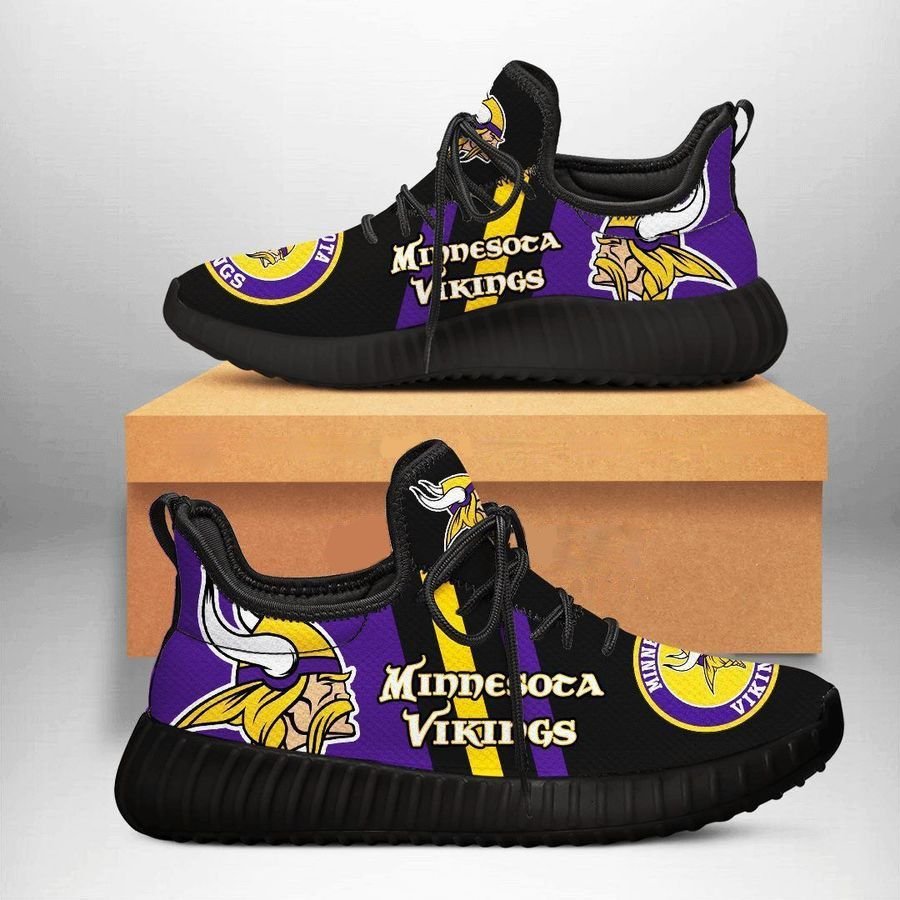 Minnesota Vikings 1 Shoes Black Shoes Fan Gift Idea Runni