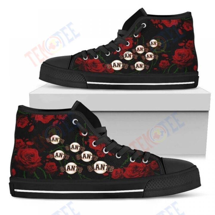 Mens Womens Lovely Rose Thorn Incredible San Francisco Giants High Top Shoes TMT359