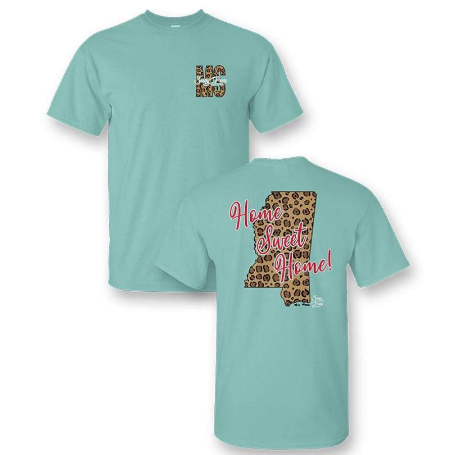 Sassy Frass Home Sweet Home Leopard Mississippi T-Shirt