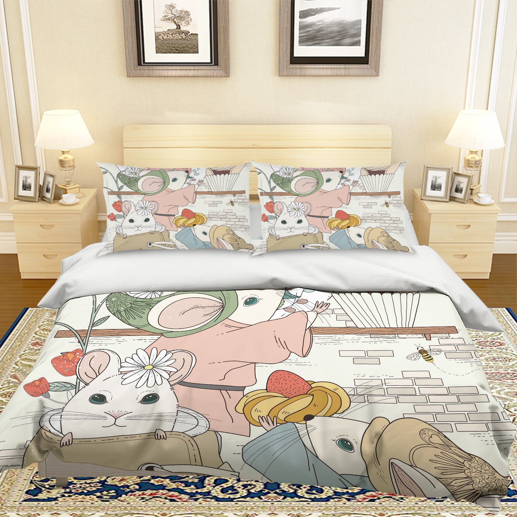 3D Cartoon Animal Quilt Cover Set Bedding Set Pillowcases 82