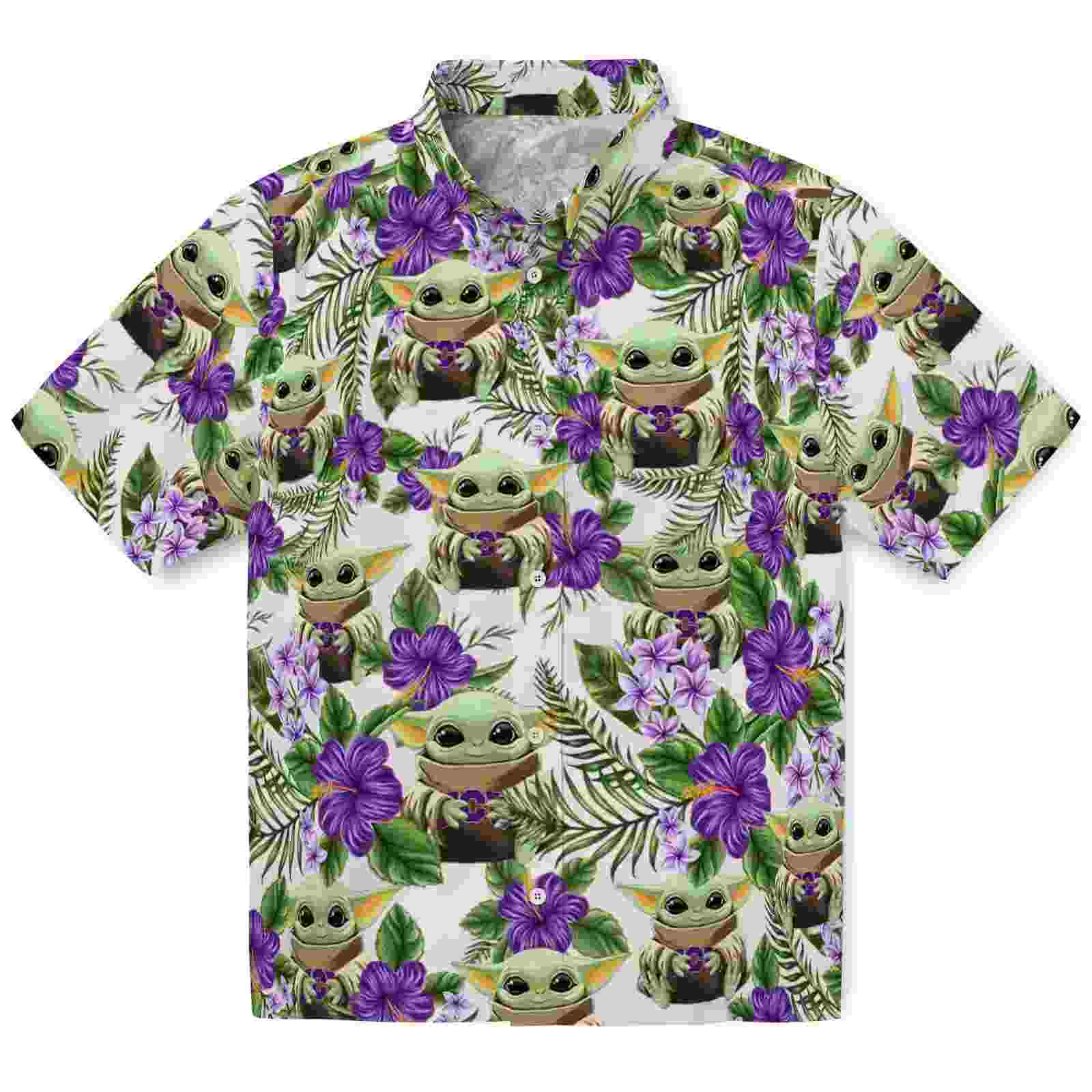 Tcu Horned Frogs Tropical Yoda Green Hawaiian Shirt