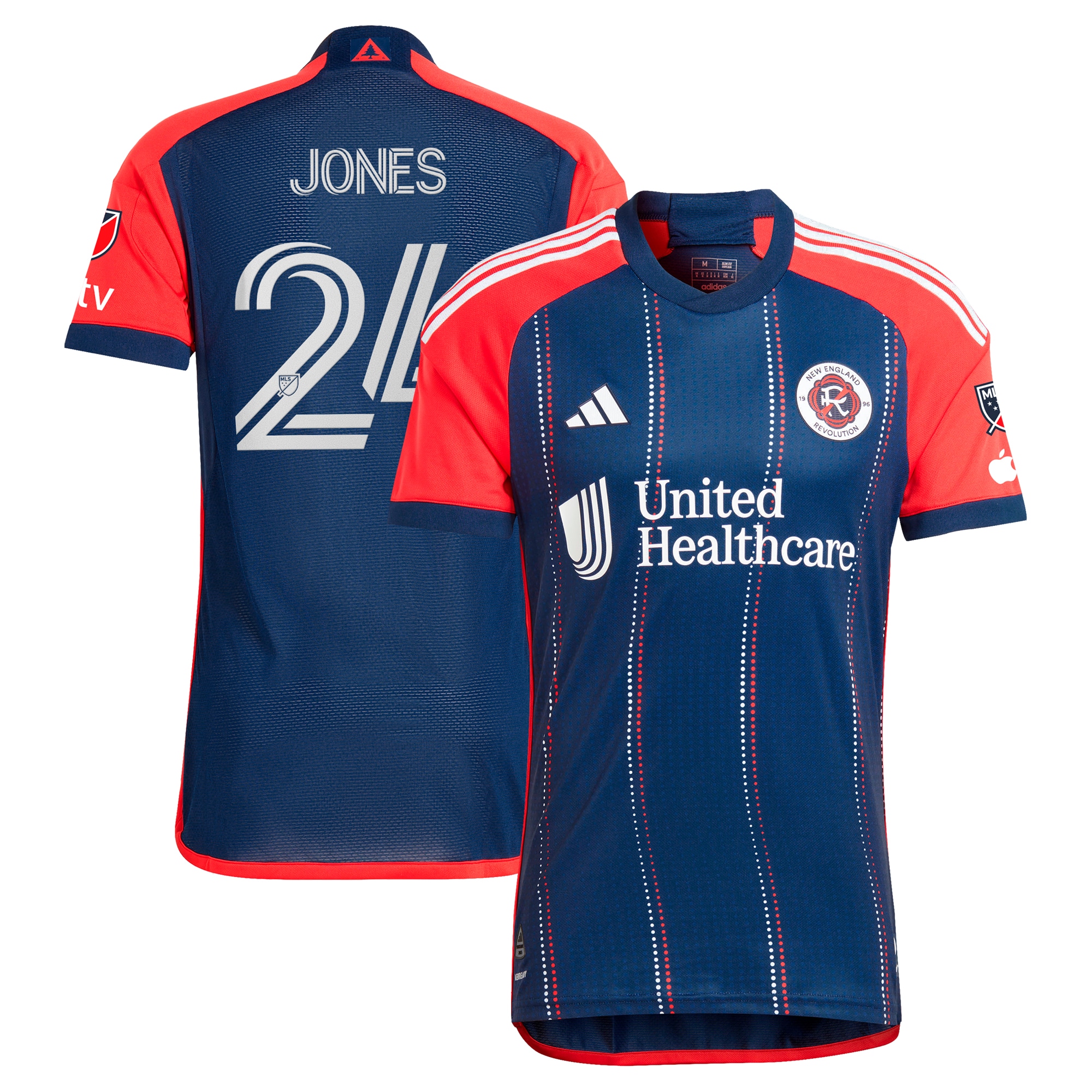 DeJuan Jones New England Revolution 2024 Boston Tea Party Authentic Player Jersey  Navy