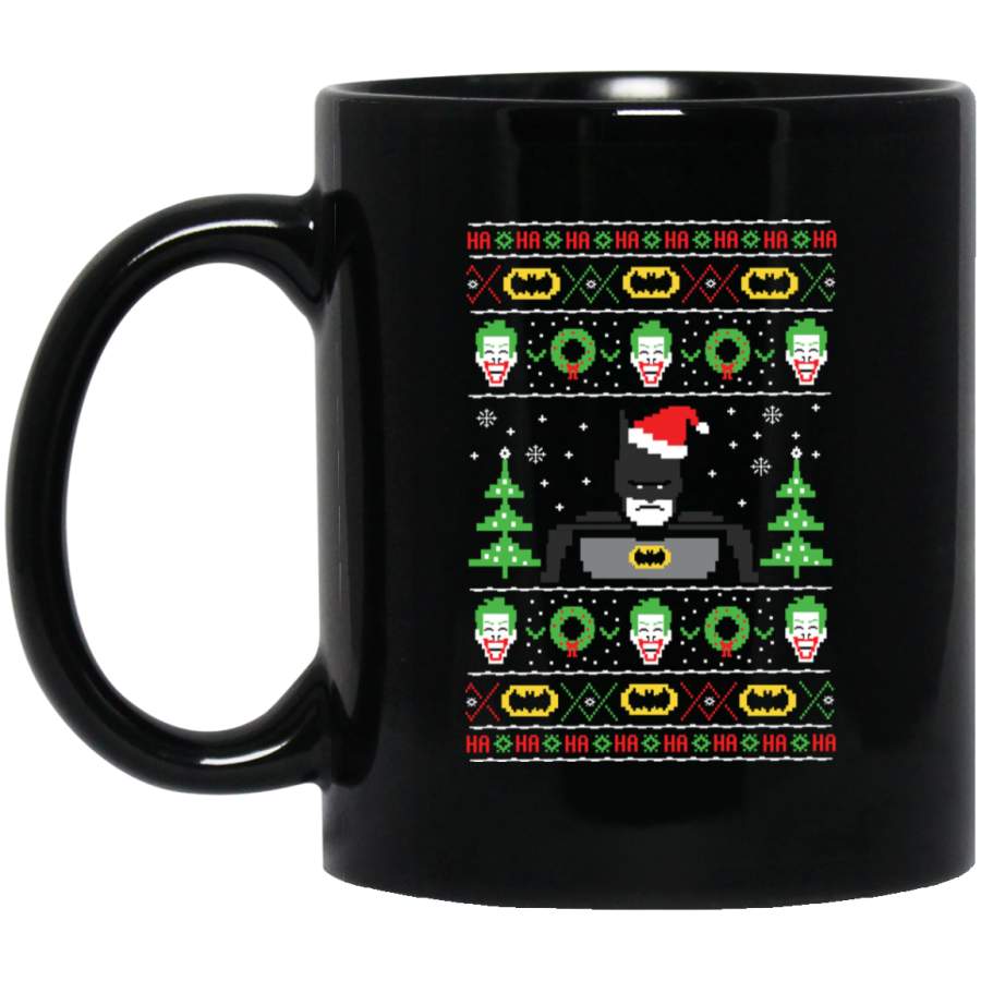 Batman Ugly Christmas Sweater Mug Black Mug