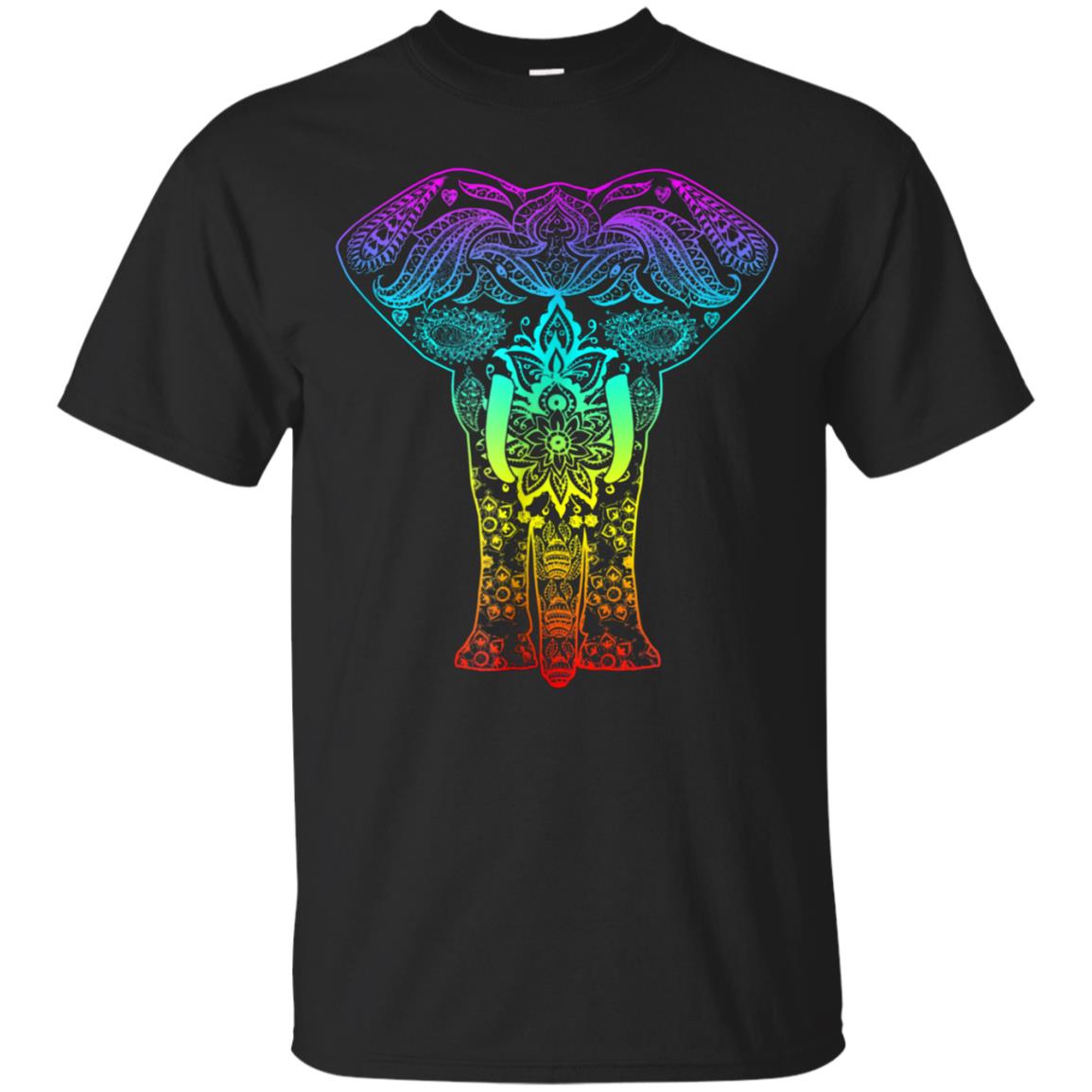 Rainbow Mandala Elephant T-Shirt