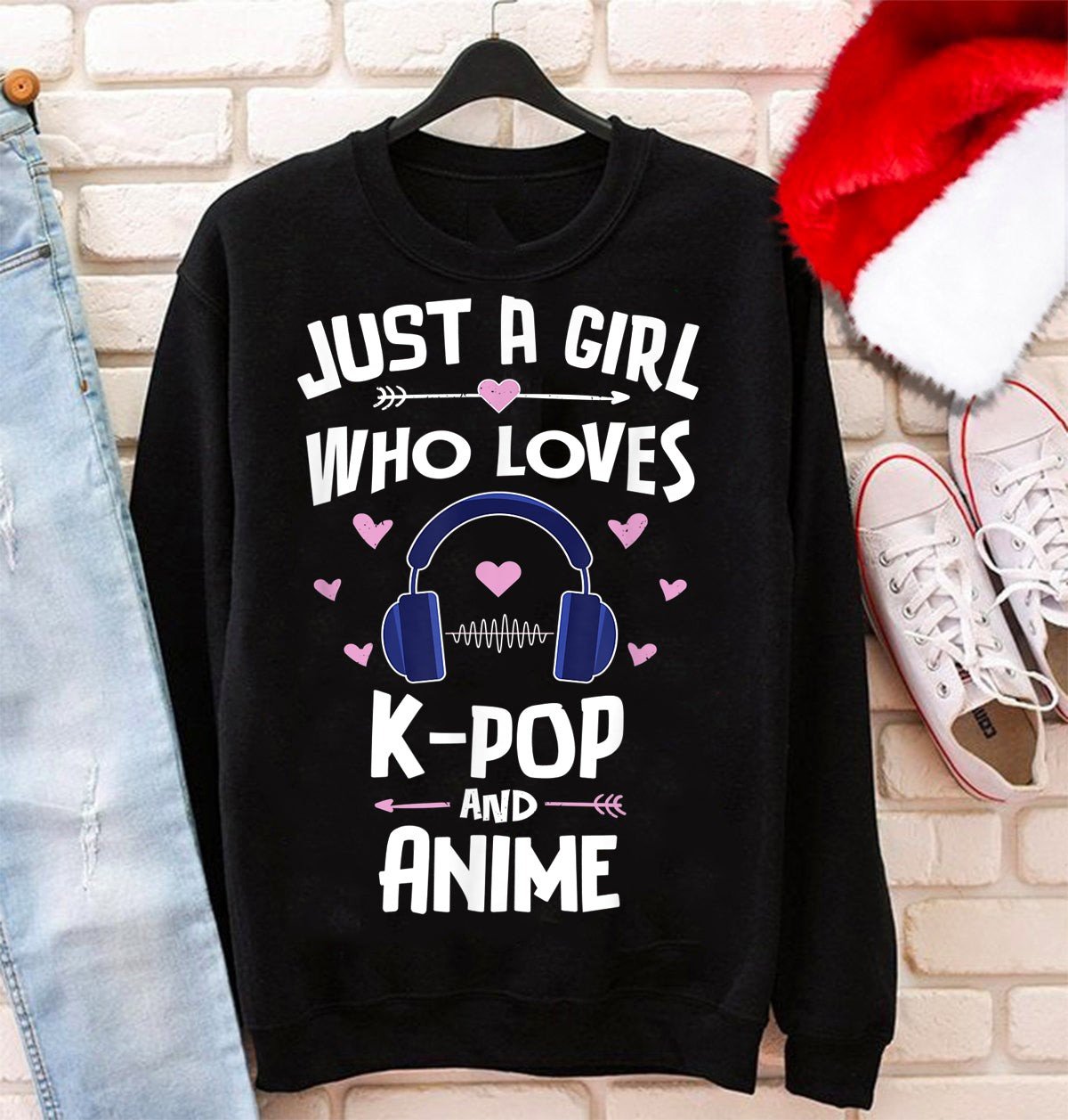 Just A Girl Who Loves K-Pop And Anime Women Sweater Christmas Gift For Teenagers