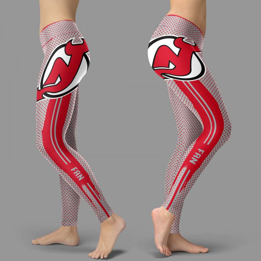 Charming Lovely Little Dots Along Body New Jersey Devils Leggings