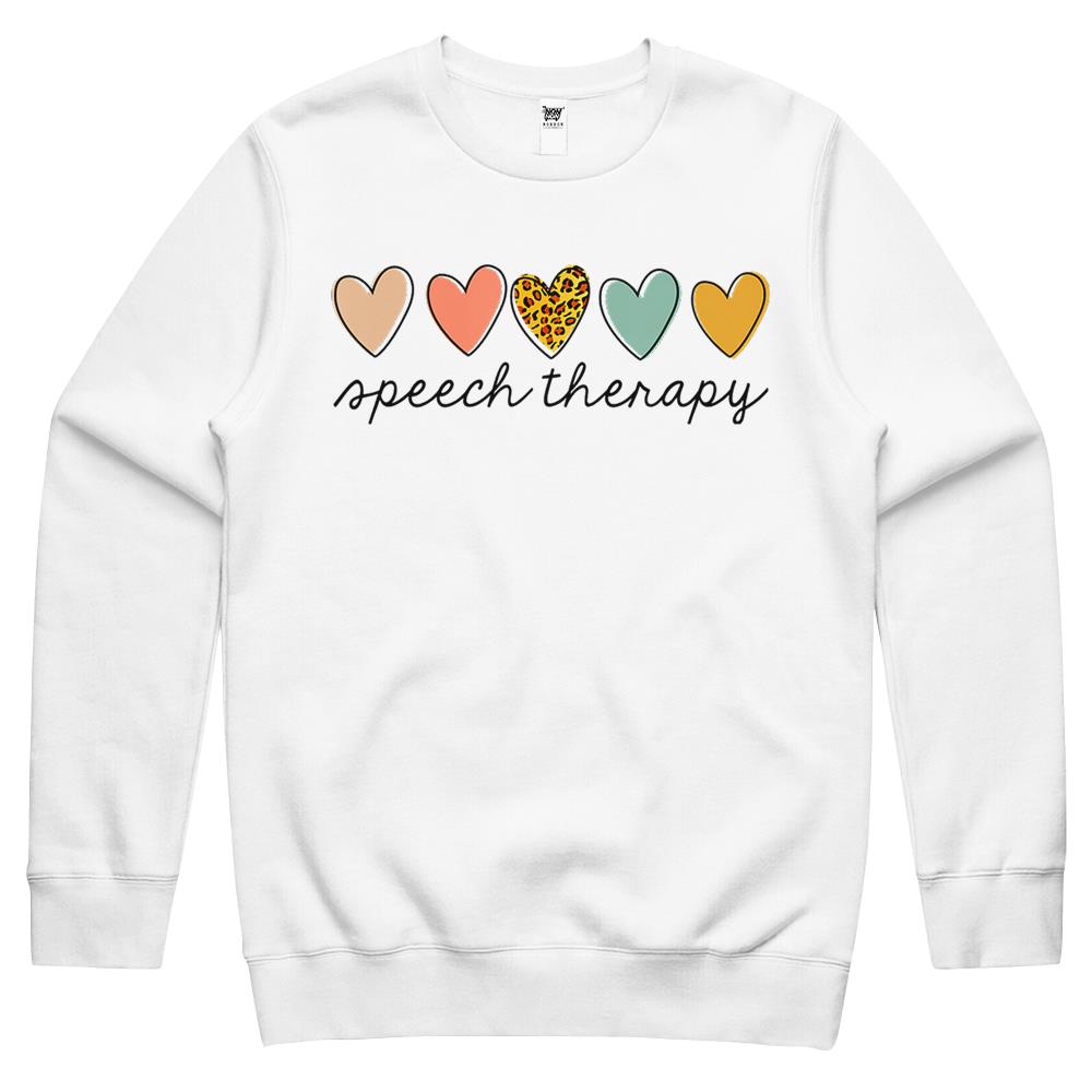 Speech Language Pathologist Leopard Speech Therapy Slp Crewneck Sweatshirt