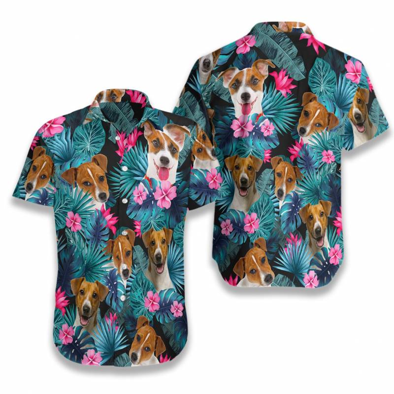 Jack Russell Terrier Tropical Tree Hawaii Shirt Ha50070