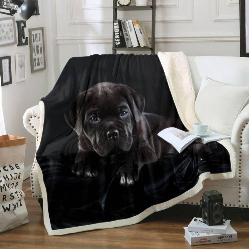 Labrador Puppy CG1411126TT Sherpa Fleece Blanket