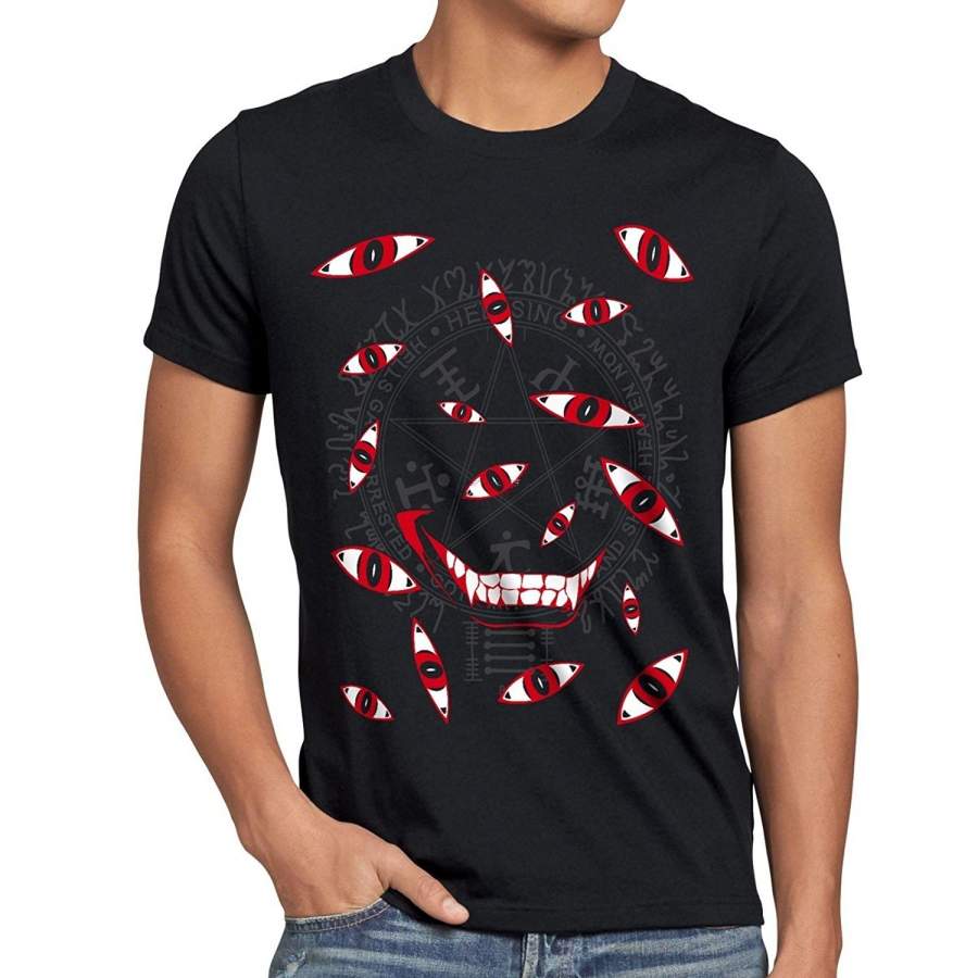 Style3 Hellsing Eyes Vampire Anime Manga Men’S Fashion T-Shirt