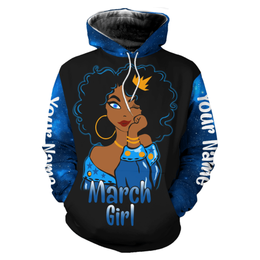 Personalized Name March Girl 3D All Over Print