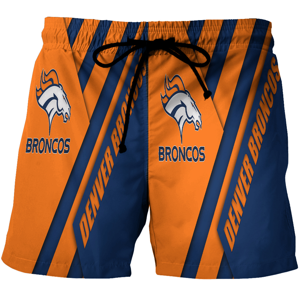 Denver Broncos Emblem V19 3D All Over Print Summer Beach Hawaiian Short