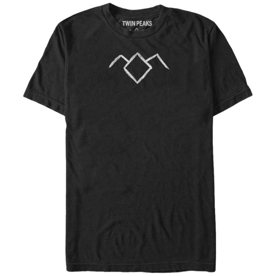 Twin Peaks Men’s Owl Cave Symbol  T Shirt Black