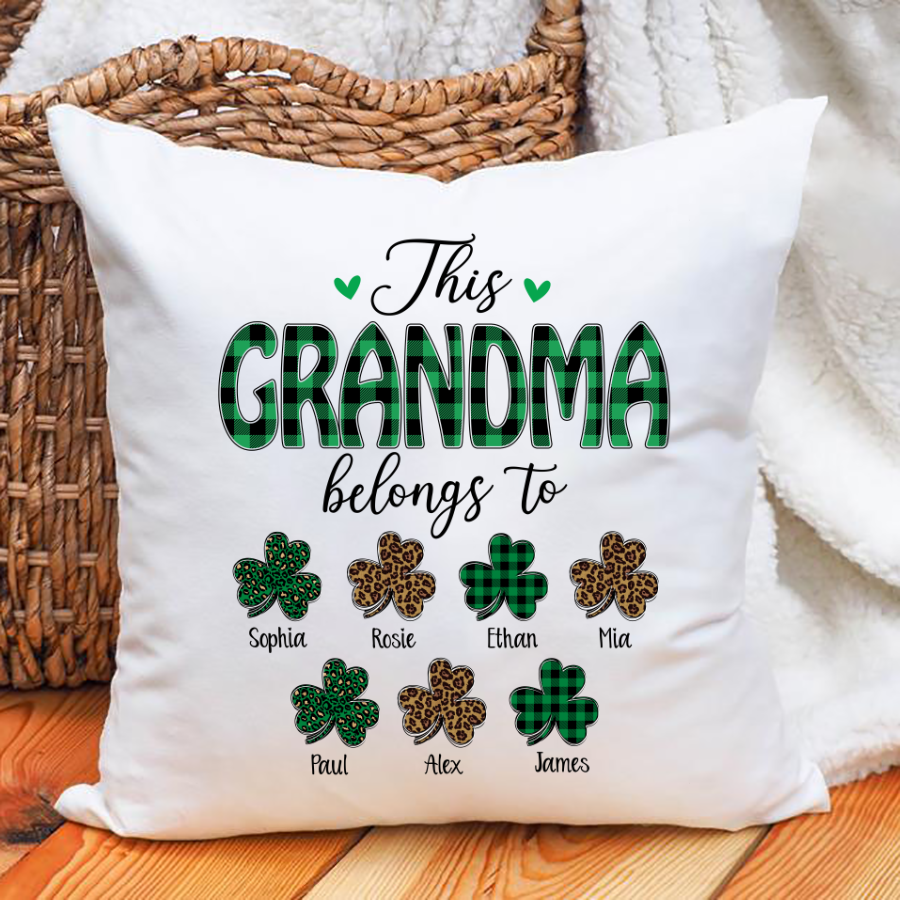 Personalized This Grandma Belong To Patrick’S Day Indoor Pillow