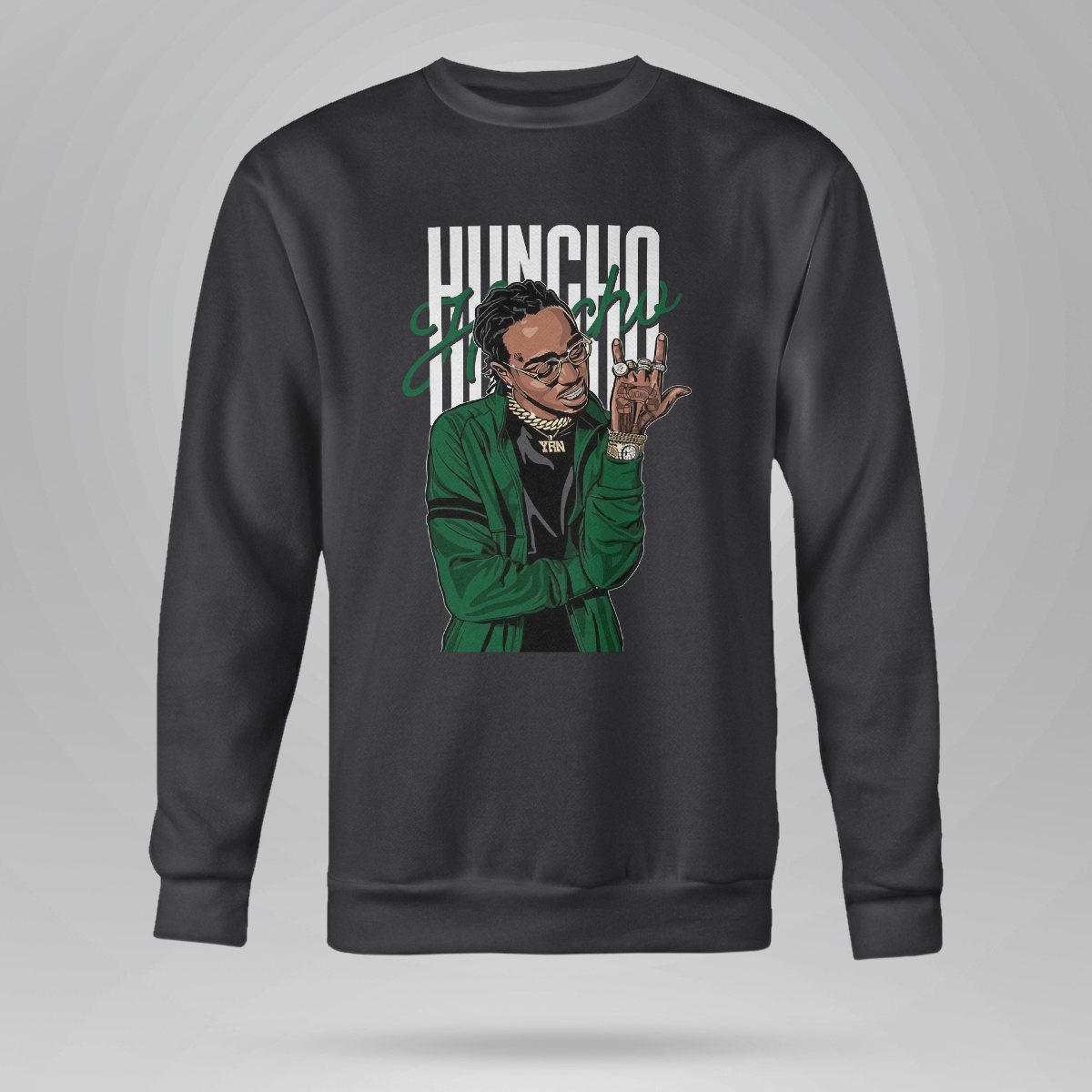 Jordan 1 Pine Green Shirt Huncho – Retro 1 High Og Pine Green Unisex Sweatshirt