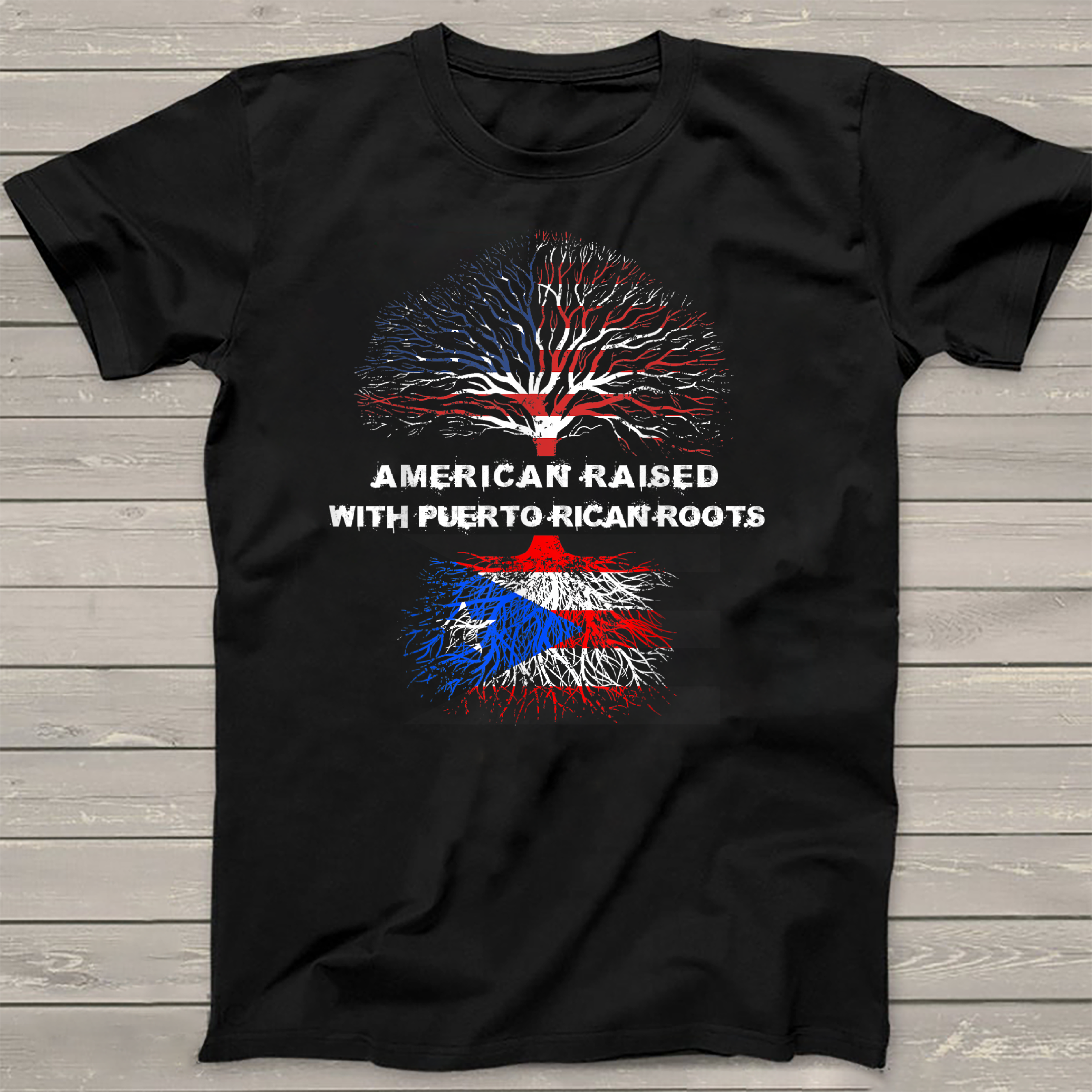 American Raised With Puerto Rican Roots Puerto Rico 4Th Of July Shirt