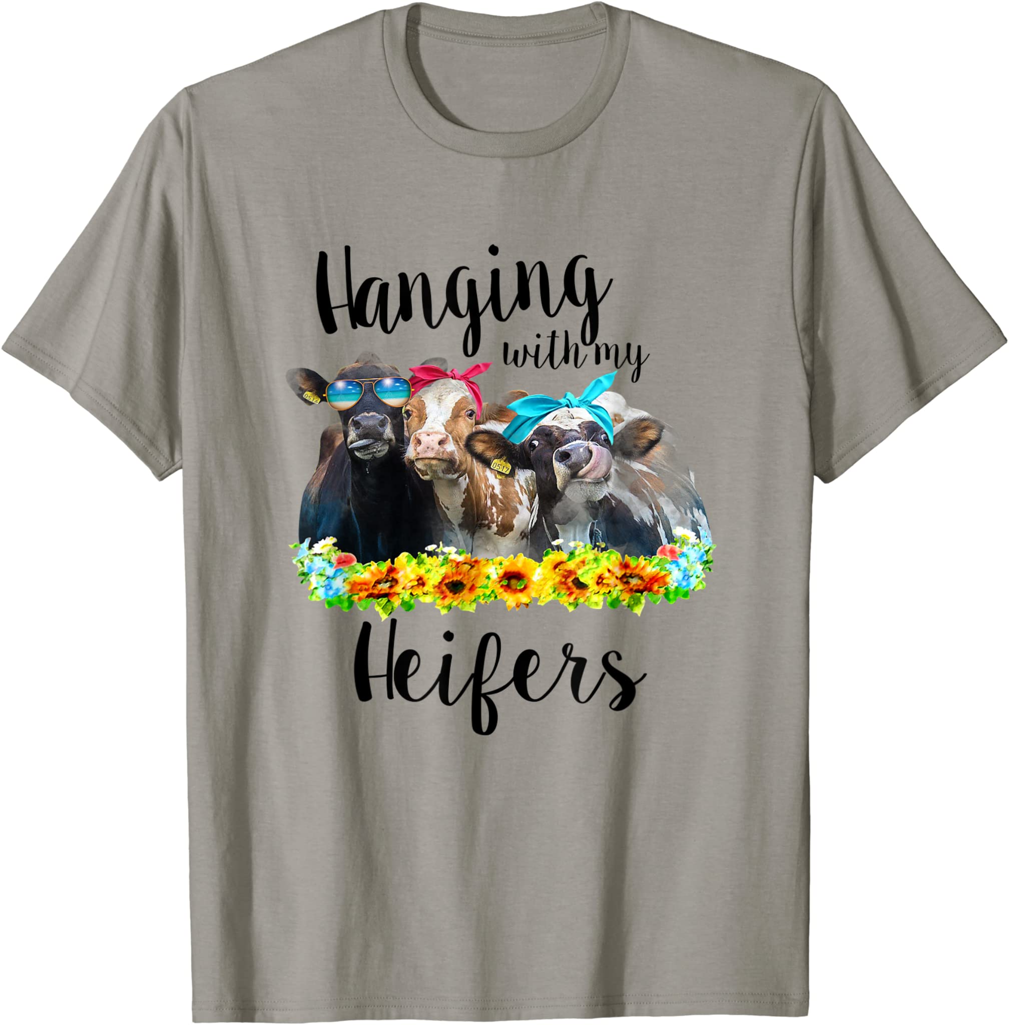 Hanging With My Heifers Badana Cows Southern Girls Funny T-Shirt