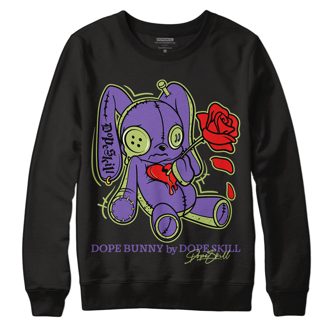 Canyon Purple 4S Dopeskill Sweatshirt Dope Bunny Graphic