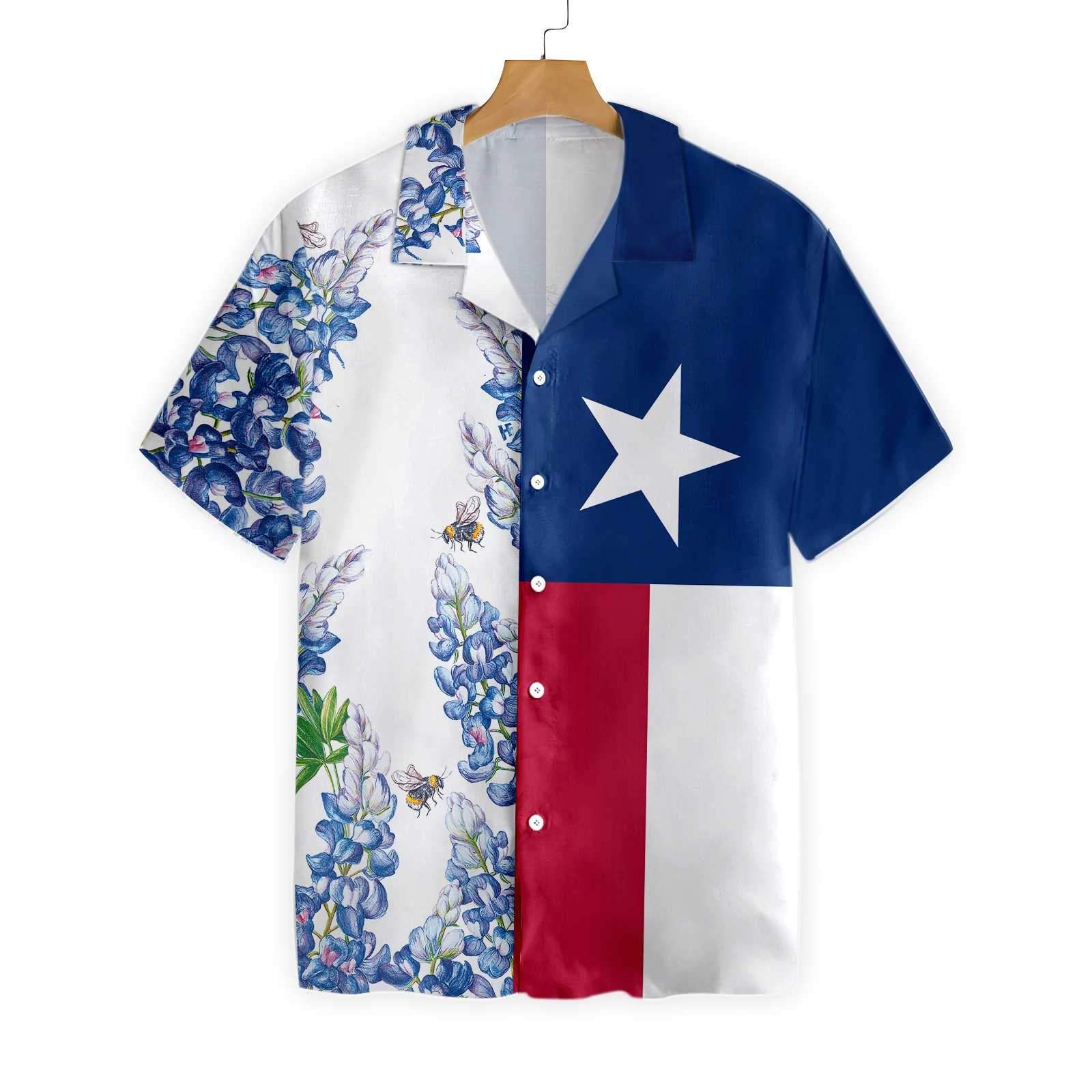 Texas Flag Bluebonnets 0202 Hawaii Shirt Ha78234