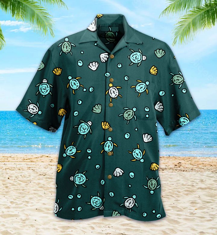 Cute Turtle Sea Green Hawaii Shirt Ha104782